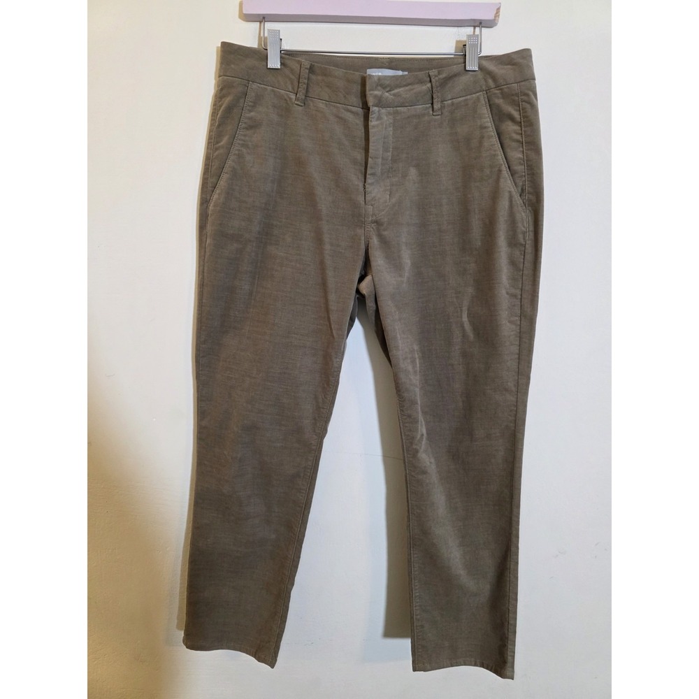 Vince Corduroy Straight Leg Pants Tan Size 12 Women's Casual Chic